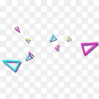 漂浮的彩色三角形-空若网 漂浮的彩色三角形-空若网