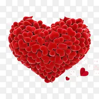 大红桃心排布的爱心-空若网 大红桃心排布的爱心-空若网
