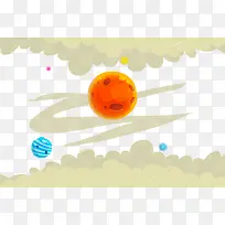 矢量红色星球-空若网 矢量红色星球-空若网