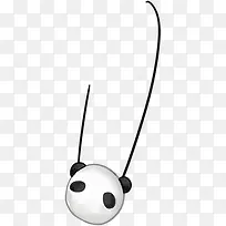 手绘熊猫样式手套-空若网 手绘熊猫样式手套-空若网