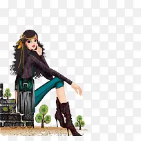 时尚手绘女性-空若网 时尚手绘女性-空若网