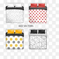 时尚双人床设计矢量素材下载-空若网 时尚双人床设计矢量素材下载-空若网