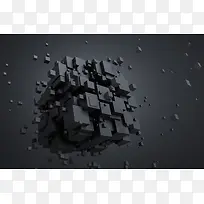 喷溅的立方体背景-空若网 喷溅的立方体背景-空若网