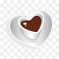 爱心咖啡杯子矢量-空若网 爱心咖啡杯子矢量-空若网