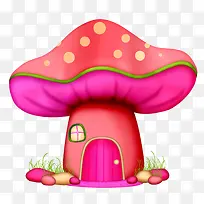 圆点蘑菇卡通童话房子-空若网 圆点蘑菇卡通童话房子-空若网