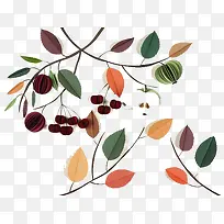 树枝上的黄叶-空若网 树枝上的黄叶-空若网