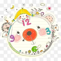 卡通手绘闹钟-空若网 卡通手绘闹钟-空若网