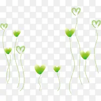 绿色爱心素材-空若网 绿色爱心素材-空若网