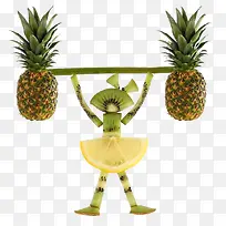 举重水果拼图-空若网 举重水果拼图-空若网