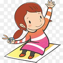 剪纸女孩-空若网 剪纸女孩-空若网