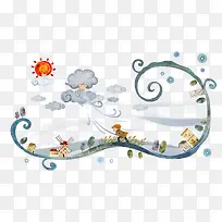 大风插画-空若网 大风插画-空若网