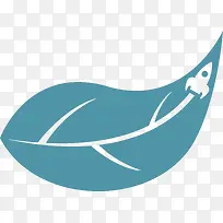 矢量树叶火箭卡通素材-空若网 矢量树叶火箭卡通素材-空若网