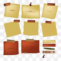 复古便条纸设计矢量素材-空若网 复古便条纸设计矢量素材-空若网