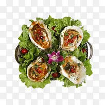 生菜上的烤生蚝图片素材-空若网 生菜上的烤生蚝图片素材-空若网