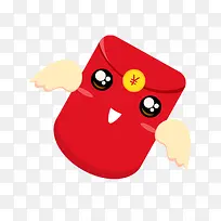 手绘卡通翅膀红包-空若网 手绘卡通翅膀红包-空若网