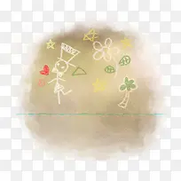 手绘彩色粉笔小花-空若网 手绘彩色粉笔小花-空若网