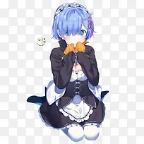 可爱害羞蓝发女生-空若网 可爱害羞蓝发女生-空若网