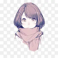 紫色可爱短发少女-空若网 紫色可爱短发少女-空若网