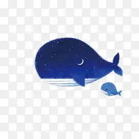 矢量蓝色鲸鱼-空若网 矢量蓝色鲸鱼-空若网