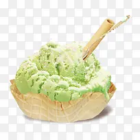 绿色雪球冰激凌甜点-空若网 绿色雪球冰激凌甜点-空若网