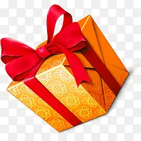 橙色带花纹礼盒红色绸缎-空若网 橙色带花纹礼盒红色绸缎-空若网