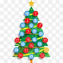 矢量数字圣诞树-空若网 矢量数字圣诞树-空若网