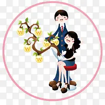 男性女性卡通插画矢量-空若网 男性女性卡通插画矢量-空若网