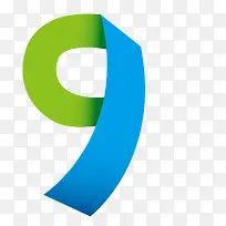 彩色折纸数字9-空若网 彩色折纸数字9-空若网