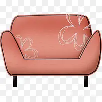 藕色印花手绘沙发-空若网 藕色印花手绘沙发-空若网
