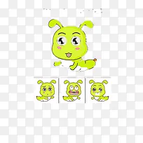 可爱毛毛虫矢量图-空若网 可爱毛毛虫矢量图-空若网