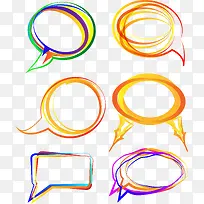 多彩创意对话框设计素材-空若网 多彩创意对话框设计素材-空若网