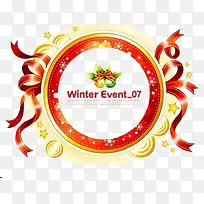 彩色丝带圆圈装饰图案-空若网 彩色丝带圆圈装饰图案-空若网