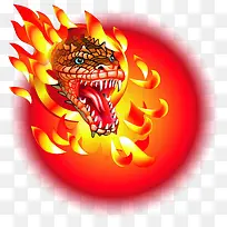 手绘火焰龙头-空若网 手绘火焰龙头-空若网