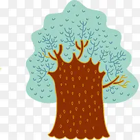 矢量手绘卡通儿童画树木-空若网 矢量手绘卡通儿童画树木-空若网
