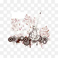 矢量吉他创意图案-空若网 矢量吉他创意图案-空若网