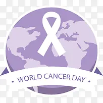 紫色地球癌症日海报-空若网 紫色地球癌症日海报-空若网