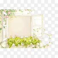 手绘装饰插图墙边绿草-空若网 手绘装饰插图墙边绿草-空若网