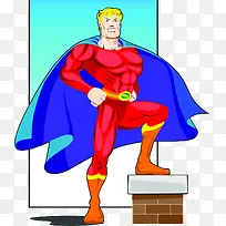 美国卡通超人插画-空若网 美国卡通超人插画-空若网