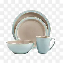 水绿色釉质盘子碗组-空若网 水绿色釉质盘子碗组-空若网