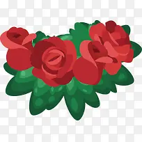 卡通玫瑰花png矢量素材-空若网 卡通玫瑰花png矢量素材-空若网