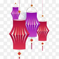 新年多彩剪纸灯笼-空若网 新年多彩剪纸灯笼-空若网