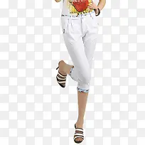 白色时尚短裤七分裤-空若网 白色时尚短裤七分裤-空若网