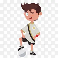 足球扁平化职业卡通矢量图-空若网 足球扁平化职业卡通矢量图-空若网