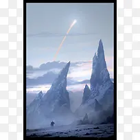 流星创意山峰动漫-空若网 流星创意山峰动漫-空若网