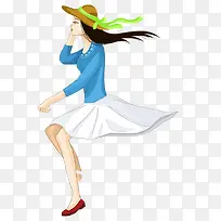 卡通手绘长发女孩-空若网 卡通手绘长发女孩-空若网