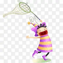 可爱俏皮儿童捕蝴蝶-空若网 可爱俏皮儿童捕蝴蝶-空若网