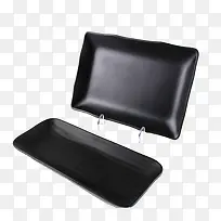 长方形盘子黑色餐具-空若网 长方形盘子黑色餐具-空若网