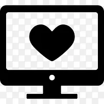 电脑屏幕的心图标-空若网 电脑屏幕的心图标-空若网