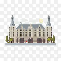 扁平化银行建筑-空若网 扁平化银行建筑-空若网