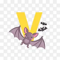 卡通可爱字母动物免抠素材-空若网 卡通可爱字母动物免抠素材-空若网